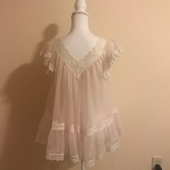 Vintage Blush Pink Tosca Small Babydoll lace - Picture 4 of 4